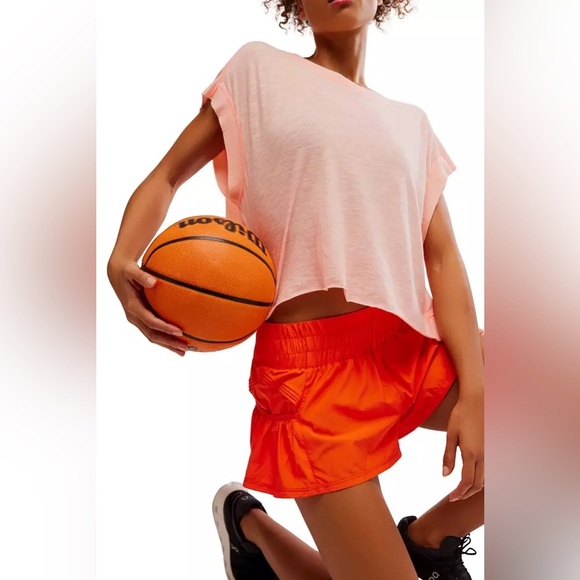 NWT FP Movement Get Your Flirt On Pleated Shorts in Scarlett - Picture 9 of 10